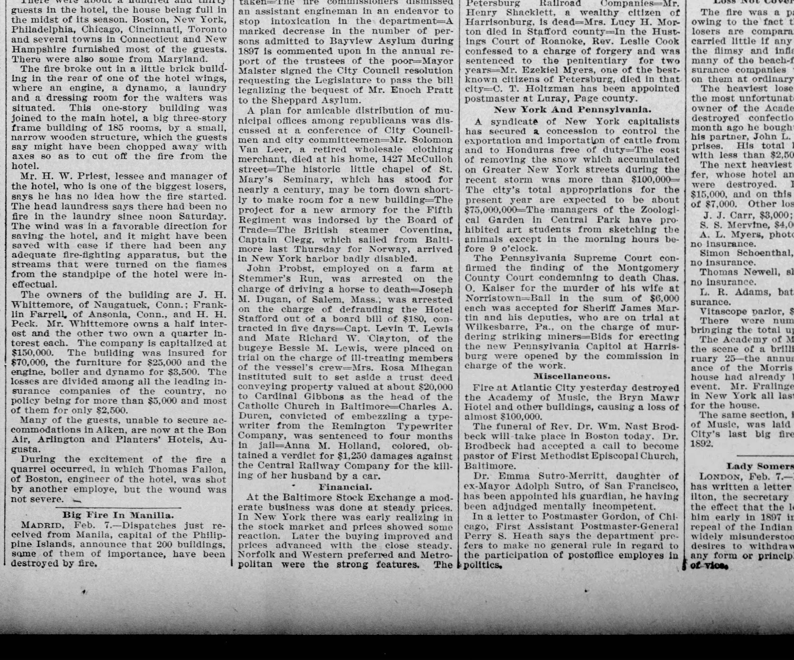 Bessie M. Lewis newspaper article